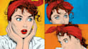 draw pop art in retro comic style