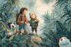 design spooky cute childrens halloween book illustration