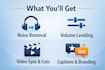 professionally edit and mix podcast audio and video editing