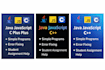 write simple programs in java, javascript and c
