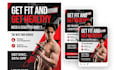 design editable canva cookbook fitnes yoga guide canva workbook in modern layout