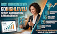 build saas sales funnel, gohighlevel automation and ai chatbot using chatbase