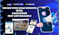 design hvac website plumbing construction website  roofing handyman website