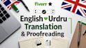 do english and urdu translation and urdu proofreading