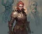 draw realistic fantasy fighter characters, no ai