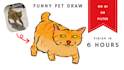 create funny hand drawn pet art