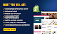 build shopify website, design or redesign shopify store, dropshipping store