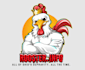 design unique chicken roosters barn and grill logo