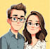 draw minimalist cute couple,single illustration for you