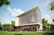 render 3d commercial building, cultural center design, stunning facade rendering