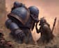 design a warhammer 40k figures with old school
