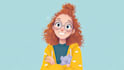 draw a cute and funny cartoon illustration