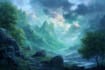 craft mystical fantasy landscape illustrations