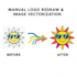 redraw logo vector tracing, vectorize image png to vector