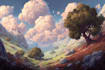 illustrate fantasy scenes and landscapes professionally