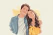 design couple portrait wedding portrait illustration
