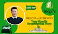 build shopify store or dropshipping ecommerce store,landing page shopify website
