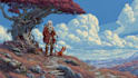 draw pixel art scene and background for your game