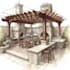 do landscape design hardscape outdoor kitchen pergola as a landscape architect