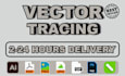 do manually vector trace logo to high resolution file