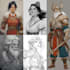 draw dnd character design and illustration