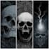 make dark art horror or skull artworks illustration