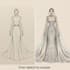 create luxury bridal gown design and fashion illustration