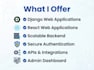 develop a scalable django or react web app for your business