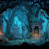 make a 2d game environment background art