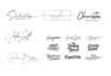 design custom luxury signature scripted typography logo