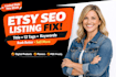 optimize etsy SEO listings to rank and sell