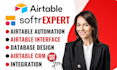 setup airtable database, airtable automation, softr, softr webapp,airtable CRM,