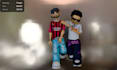create classic y2k ps1 style retro lowpoly 3d characters and music visualizer