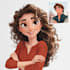 design cute disney cartoon portrait