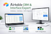 set up airtable interface, database design, airtable CRM set up, integrate softr
