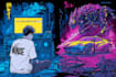 draw retro cyberpunk anime for merchandise tshirt