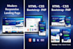 design or redesign a modern responsive landing page in HTML CSS PHP