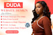 build duda website, duda website design, duda SEO, landing page redesign