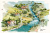 sketch watercolors custom illustrated maps in procreate
