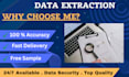 do accurate data extraction, web scraping and PDF to excel