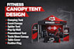 design outstanding event canopy tent, table cover and feather flag