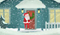 create a funny animated christmas greeting with santa