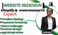 redesign develop website redesign shopify store redesign woocommerce