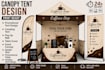 design canopy tent, feather flagt, roll up banner and table cloth