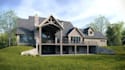 modern 3d exterior apartment, 3d landscape model , luxury architectural design