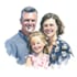 create a watercolor family portrait