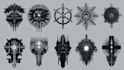 design typeface or typography cyberpunk, futuristic logo