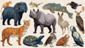 draw animals cartoon illustration