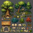create 2d game art, game art, game UI, props, 2d game