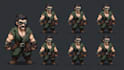 create 2d character for game and sprites animation